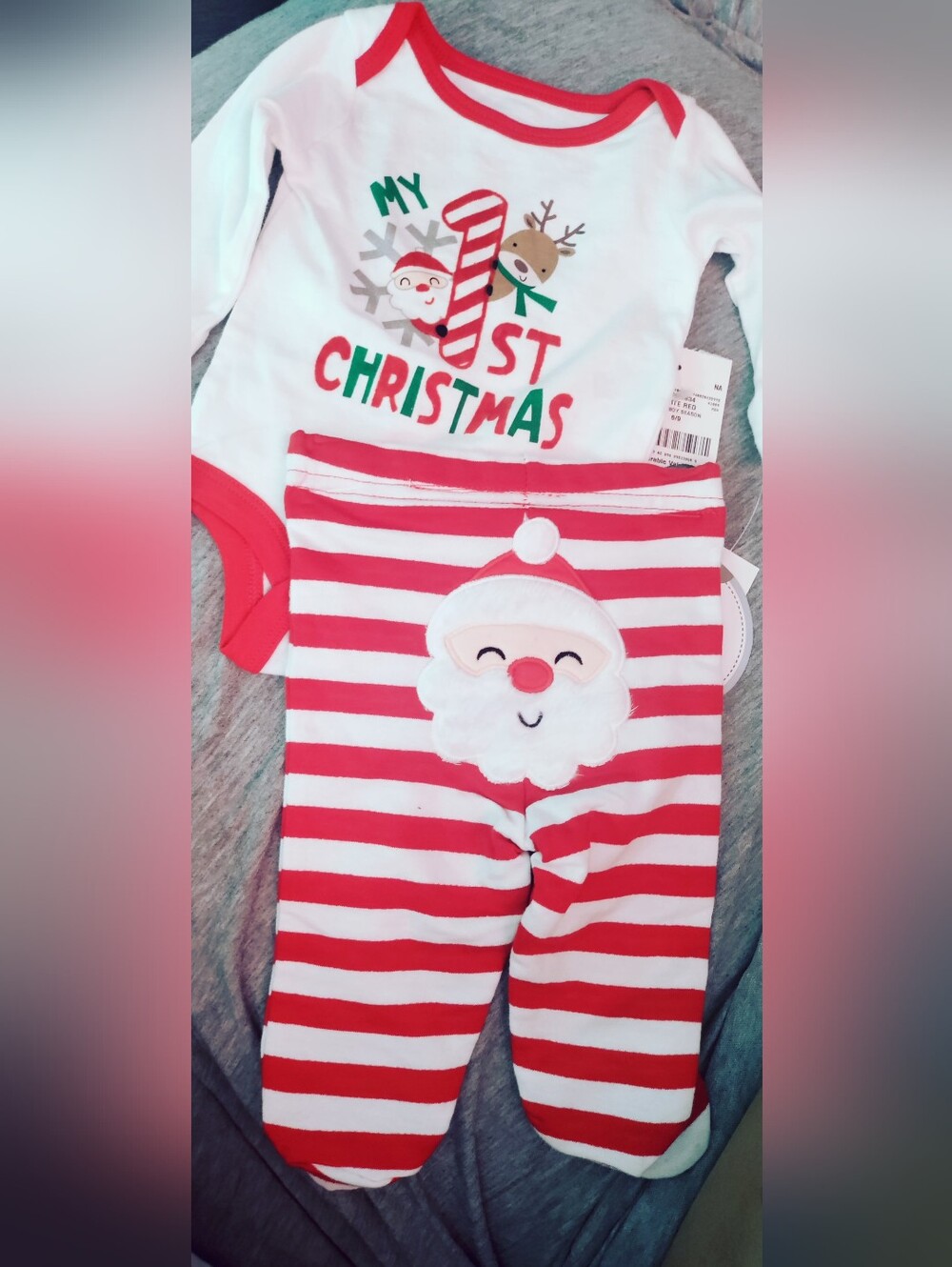 New Newborn Baby First Christmas Outfit